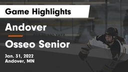 Andover  vs Osseo Senior  Game Highlights - Jan. 31, 2022