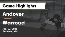 Andover  vs Warroad  Game Highlights - Jan. 27, 2023