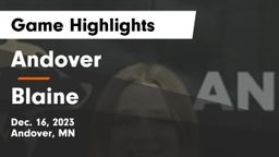 Andover  vs Blaine  Game Highlights - Dec. 16, 2023