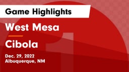 West Mesa  vs Cibola  Game Highlights - Dec. 29, 2022