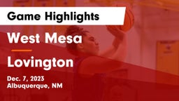 West Mesa  vs Lovington  Game Highlights - Dec. 7, 2023