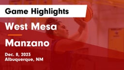 West Mesa  vs Manzano  Game Highlights - Dec. 8, 2023