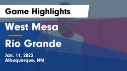 West Mesa  vs Rio Grande  Game Highlights - Jan. 11, 2023