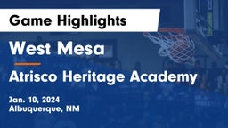 West Mesa  vs Atrisco Heritage Academy  Game Highlights - Jan. 10, 2024