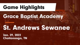 Grace Baptist Academy  vs St. Andrews Sewanee Game Highlights - Jan. 29, 2022