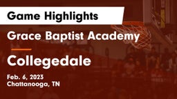 Grace Baptist Academy  vs Collegedale Game Highlights - Feb. 6, 2023