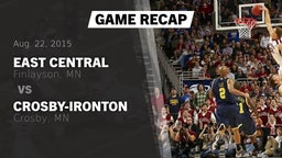 Recap: East Central  vs. Crosby-Ironton  2015