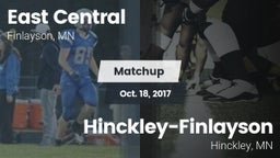 Matchup: East Central High vs. Hinckley-Finlayson  2017