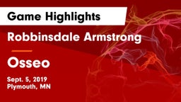 Robbinsdale Armstrong  vs Osseo Game Highlights - Sept. 5, 2019