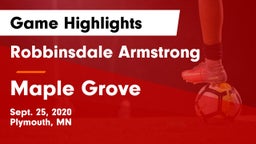 Robbinsdale Armstrong  vs Maple Grove  Game Highlights - Sept. 25, 2020