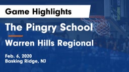 The Pingry School vs Warren Hills Regional  Game Highlights - Feb. 6, 2020