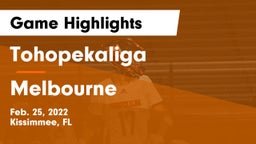 Tohopekaliga  vs Melbourne  Game Highlights - Feb. 25, 2022
