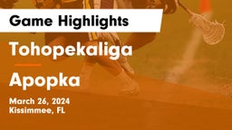 Tohopekaliga  vs Apopka  Game Highlights - March 26, 2024