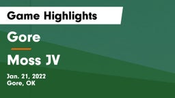 Gore  vs Moss JV Game Highlights - Jan. 21, 2022