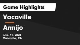 Vacaville  vs Armijo Game Highlights - Jan. 31, 2020