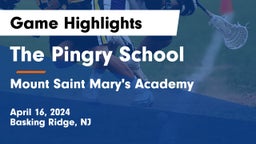 The Pingry School vs Mount Saint Mary's Academy Game Highlights - April 16, 2024