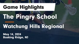 The Pingry School vs Watchung Hills Regional  Game Highlights - May 14, 2024