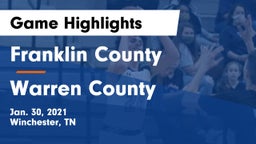 Franklin County  vs Warren County  Game Highlights - Jan. 30, 2021