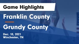 Franklin County  vs Grundy County Game Highlights - Dec. 10, 2021