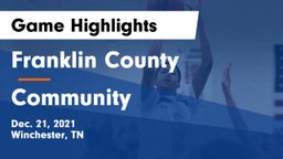 Franklin County  vs Community  Game Highlights - Dec. 21, 2021