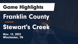 Franklin County  vs Stewart's Creek  Game Highlights - Nov. 12, 2023