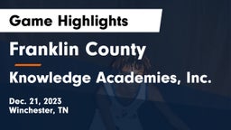 Franklin County  vs Knowledge Academies, Inc. Game Highlights - Dec. 21, 2023