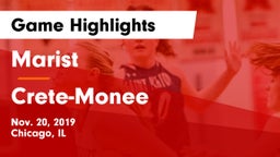 Marist  vs Crete-Monee  Game Highlights - Nov. 20, 2019