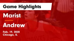 Marist  vs Andrew  Game Highlights - Feb. 19, 2020