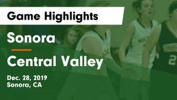 Sonora  vs Central Valley  Game Highlights - Dec. 28, 2019