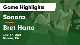 Sonora  vs Bret Harte  Game Highlights - Jan. 17, 2020