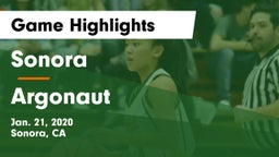 Sonora  vs Argonaut  Game Highlights - Jan. 21, 2020