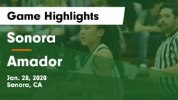 Sonora  vs Amador  Game Highlights - Jan. 28, 2020