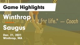 Winthrop   vs Saugus  Game Highlights - Dec. 21, 2021