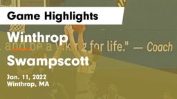 Winthrop   vs Swampscott  Game Highlights - Jan. 11, 2022