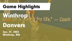 Winthrop   vs Danvers  Game Highlights - Jan. 27, 2022