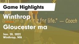 Winthrop   vs Gloucester ma Game Highlights - Jan. 28, 2022