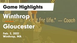 Winthrop   vs Gloucester  Game Highlights - Feb. 2, 2022