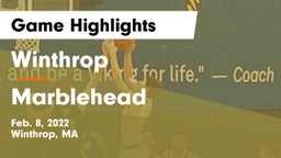 Winthrop   vs Marblehead  Game Highlights - Feb. 8, 2022