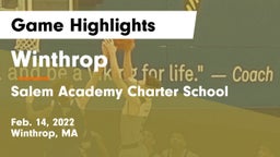 Winthrop   vs Salem Academy Charter School Game Highlights - Feb. 14, 2022