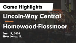 Lincoln-Way Central  vs Homewood-Flossmoor  Game Highlights - Jan. 19, 2024