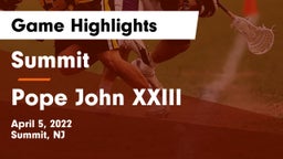 Summit  vs Pope John XXIII  Game Highlights - April 5, 2022