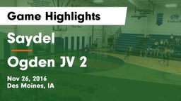 Saydel  vs Ogden JV 2 Game Highlights - Nov 26, 2016