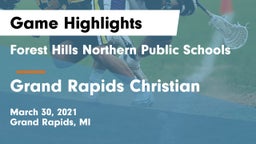 Forest Hills Northern Public Schools vs Grand Rapids Christian  Game Highlights - March 30, 2021