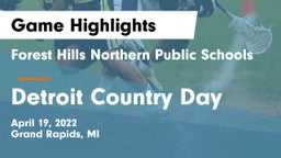 Forest Hills Northern Public Schools vs Detroit Country Day  Game Highlights - April 19, 2022