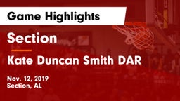 Section  vs Kate Duncan Smith DAR  Game Highlights - Nov. 12, 2019