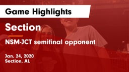 Section  vs NSM-JCT semifinal opponent Game Highlights - Jan. 24, 2020