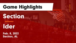 Section  vs Ider  Game Highlights - Feb. 8, 2022