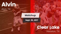 Matchup: Alvin  vs. Clear Lake  2017