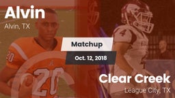 Matchup: Alvin  vs. Clear Creek  2018
