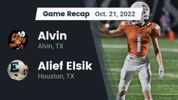 Recap: Alvin  vs. Alief Elsik  2022